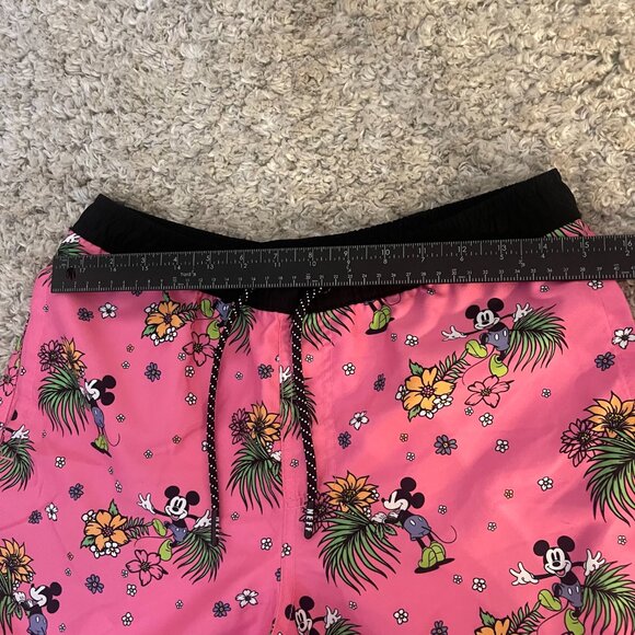 Disney x Neff Pink Mickey Tropical Swim Trunks S - Picture 2 of 9